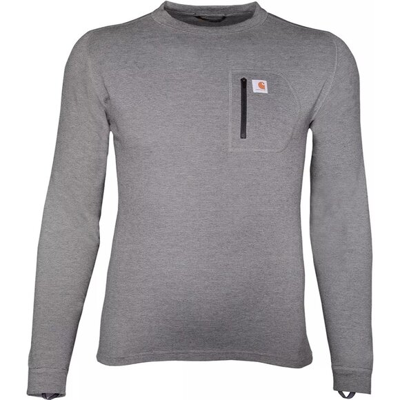 NWT Carhartt Men's Force Heavyweight Base Layer Crewneck  Navy Heather 2XL Shirt - Picture 1 of 3